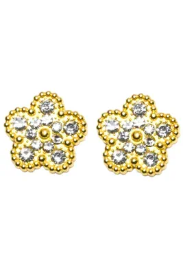 Boucle-d-oreille fleur Or