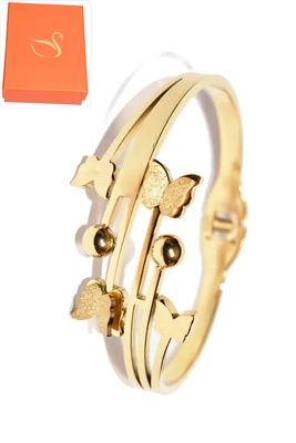 Coffret cadeaux jonc papillon Or