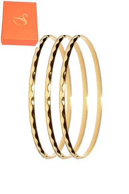 Coffret cadeaux jonc trio Or