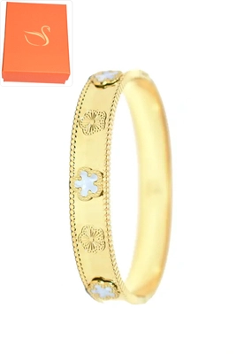 Coffret cadeaux jonc fleur Or