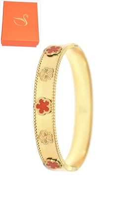 Coffret cadeaux jonc fleur Or
