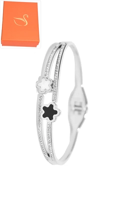Coffret cadeaux jonc fleur Argent