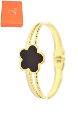 Coffret cadeaux jonc fleur Or