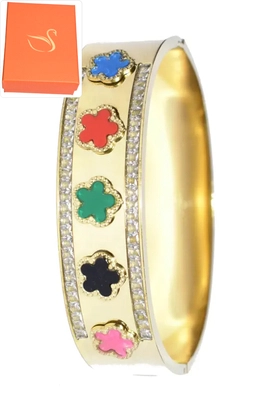 Coffret cadeaux jonc fleur Or