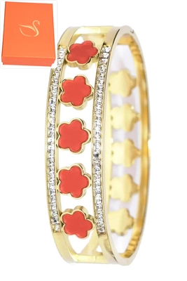 Coffret cadeaux jonc fleur Or