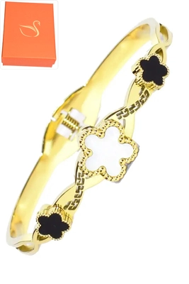 Coffret cadeaux jonc fleur Or