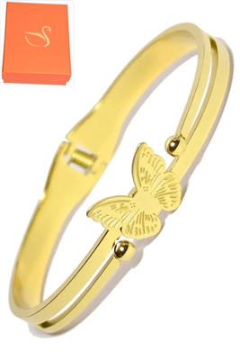 Coffret cadeaux jonc papillon Or