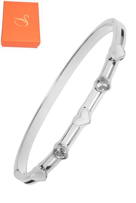 Coffret cadeaux jonc Coeur Argent