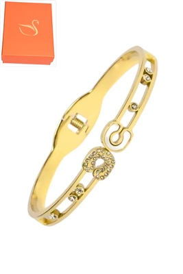Coffret cadeaux jonc Lettre C Or