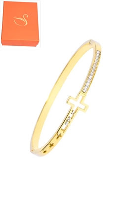 Coffret cadeaux jonc croix Or