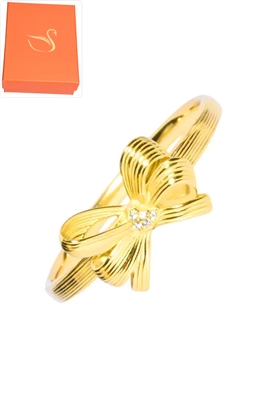 Coffret cadeaux jonc noeud de papillon Or