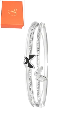 Coffret cadeaux jonc papillon Argent