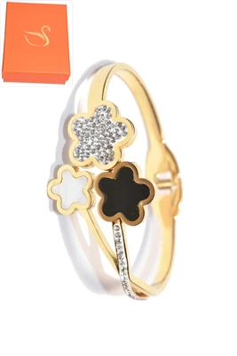 Coffret cadeaux jonc fleur Or