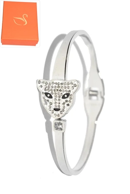 Coffret cadeaux jonc tete de tigre Argent