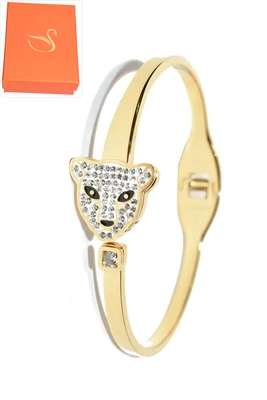 Coffret cadeaux jonc tete de tigre Or