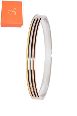 Coffret cadeaux jonc rosée argent Or