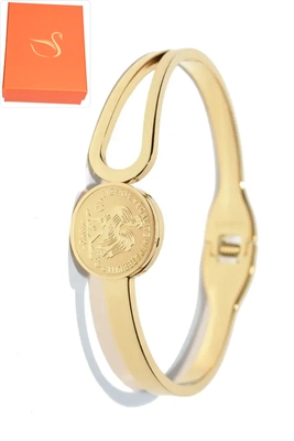 Coffret cadeaux jonc coq reine Liberté Egalité Fraternité Or