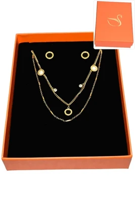 Coffret chiffre romain parure bijoux collection hervé aliex Or