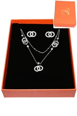 Coffret infini parure bijoux collection hervé aliex Argent