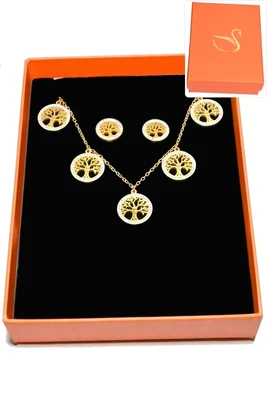 Coffret arbre de la vie parure bijoux collection hervé aliex Or