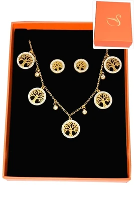 Coffret arbre de la vie parure bijoux collection hervé aliex Or