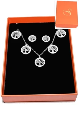 Coffret arbre de la vie parure bijoux collection hervé aliex Argent
