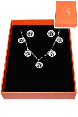 Coffret arbre de la vie parure bijoux collection hervé aliex Argent