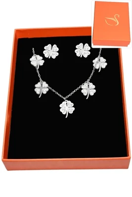 Coffret tréfle parure bijoux collection hervé aliex Argent