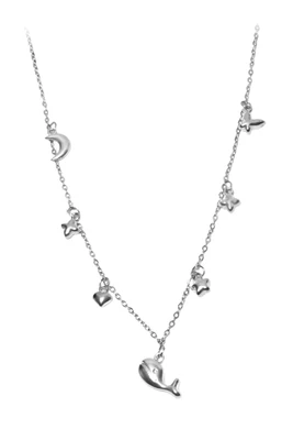 Collier breloque baleine Argent