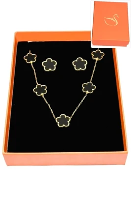 Coffret fleur parure bijoux collection hervé aliex Or