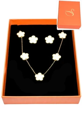 Coffret fleur parure bijoux collection hervé aliex Or
