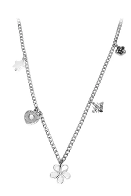 Collier breloque fleur Argent