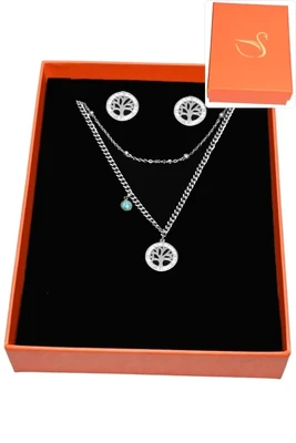 Coffret arbre de la vie parure bijoux collection hervé aliex Argent