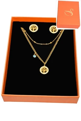 Coffret arbre de la vie parure bijoux collection hervé aliex Or