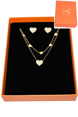 Coffret coeur parure bijoux collection hervé aliex Or