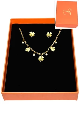 Coffret tréfle parure bijoux collection hervé aliex Or