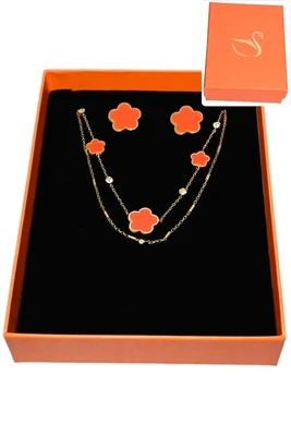 Coffret fleur parure bijoux collection hervé aliex Or