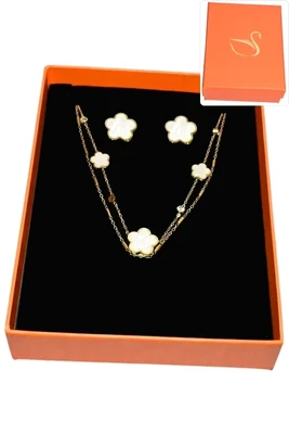 Coffret fleur parure bijoux collection hervé aliex Or