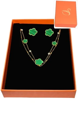 Coffret fleur parure bijoux collection hervé aliex Or