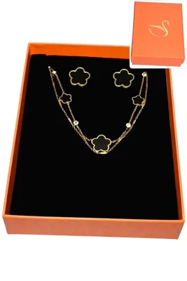 Coffret fleur parure bijoux collection hervé aliex Or
