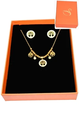 Coffret arbre de la vie parure bijoux collection hervé aliex Or