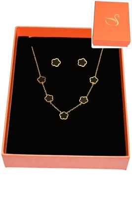 Coffret fleur parure bijoux collection hervé aliex Or
