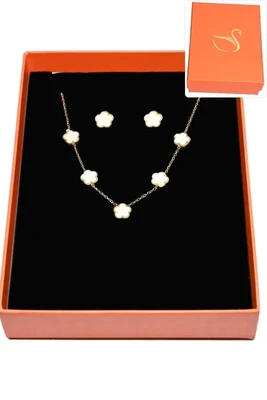 Coffret fleur parure bijoux collection hervé aliex Or