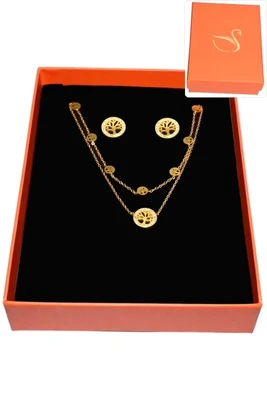 Coffret arbre de la vie parure bijoux collection hervé aliex Or