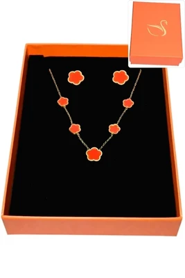Coffret fleur parure bijoux collection hervé aliex Or