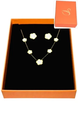 Coffret fleur parure bijoux collection hervé aliex Or