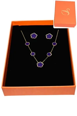 Coffret fleur parure bijoux collection hervé aliex Or