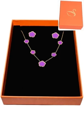 Coffret fleur parure bijoux collection hervé aliex Or