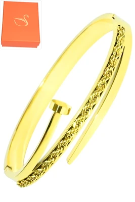 Coffret jonc cadeaux bijoux Or