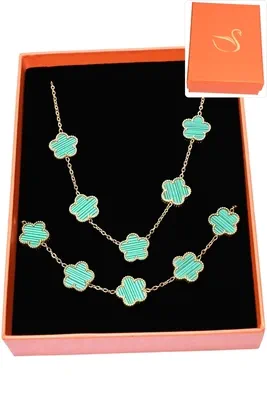 Coffret fleur parure bijoux collection hervé aliex Or